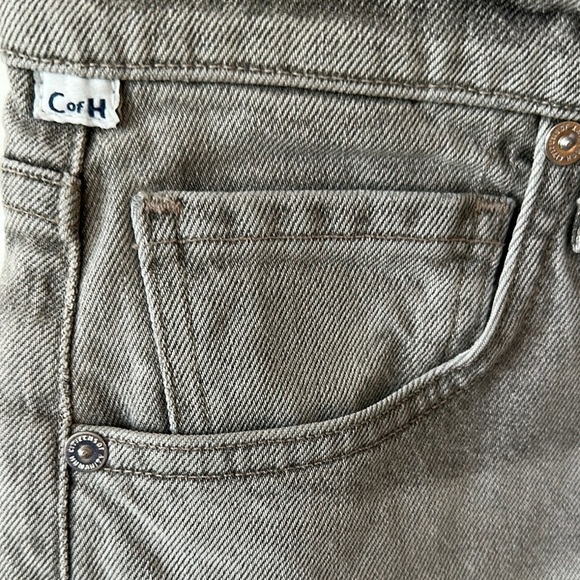 CITIZENS OF HUMANITY | Gray Jeans Wide Leg Ankle Denim with Raw Hem - Picture 5 of 11